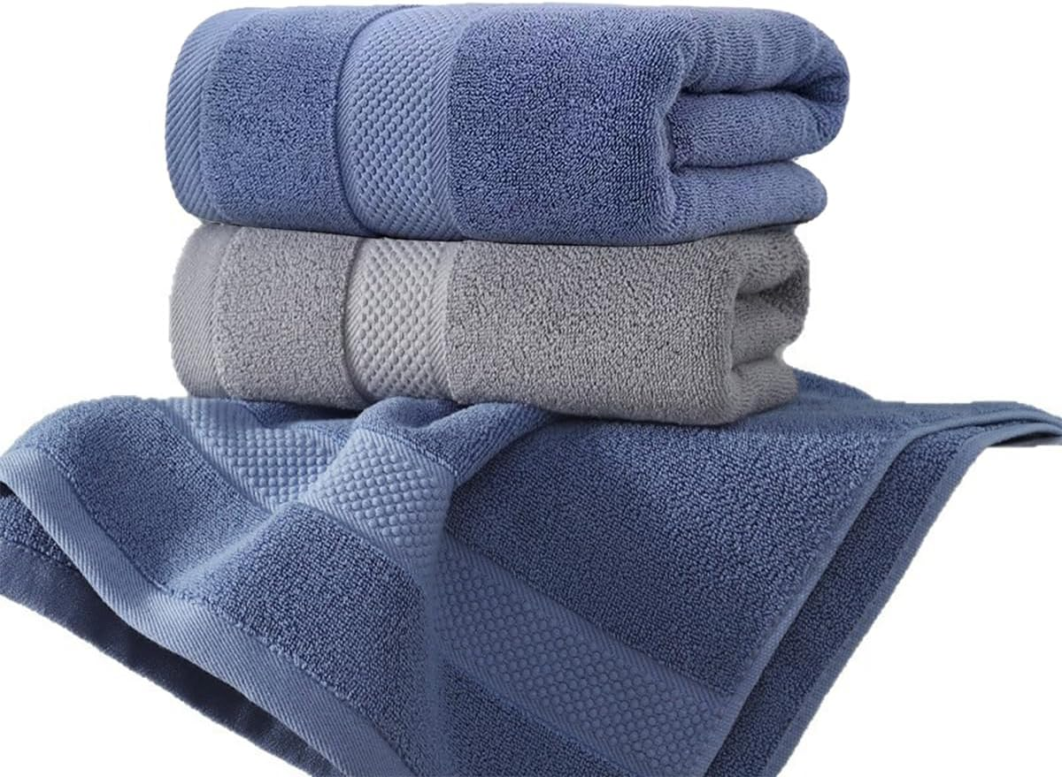 Luxury 2 Pack Cotton Hand Towels Set, Highly Absorbent and Quick Dry Face Washcloth, Soft and Absorbent Washcloths Set for Bathroom, Home, Hotel, Bath, Gym and Spa (34X74Cm) image number 3