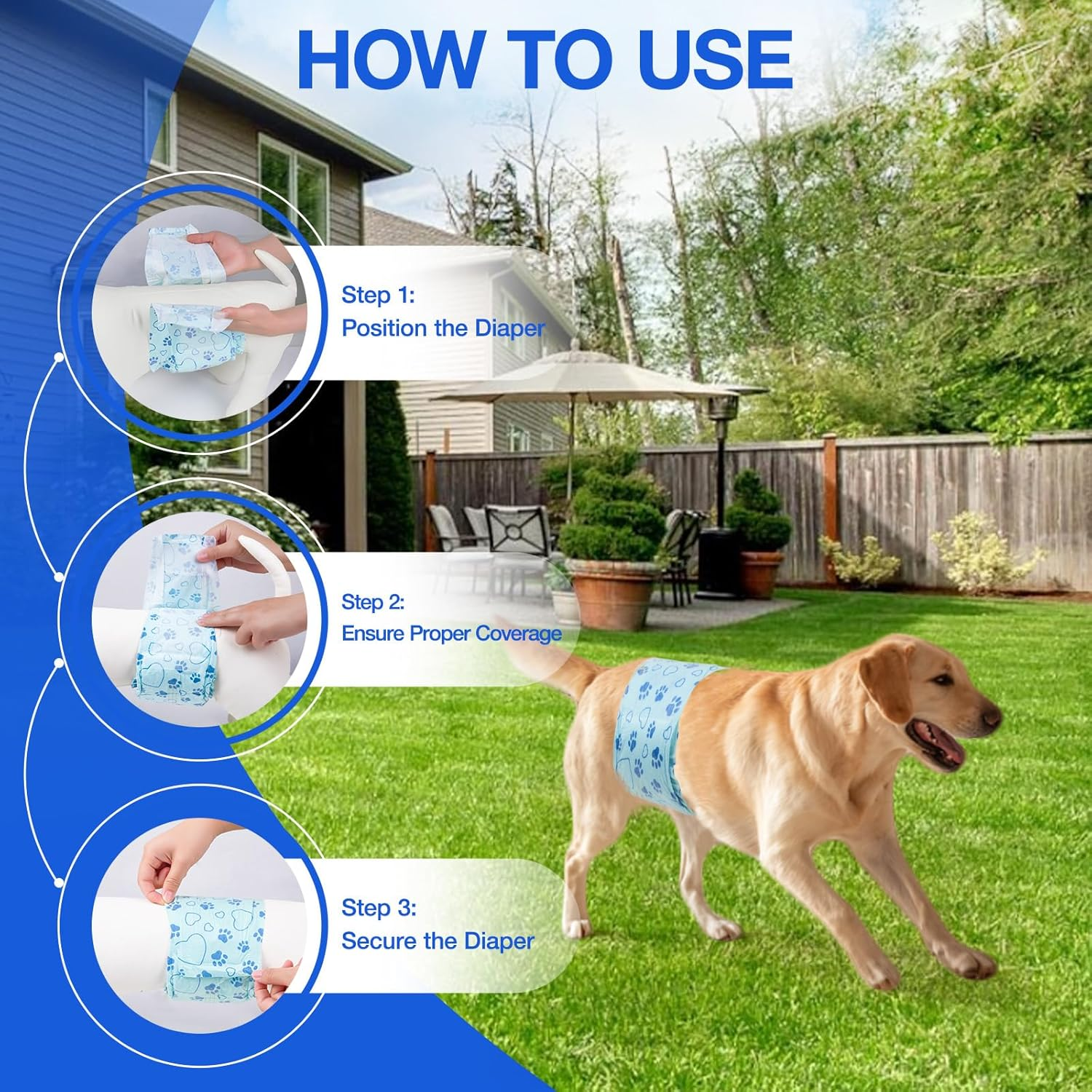 Male Dog Diapers Disposable with Wetness Indicator, Adjustable Puppy Diapers Male, Flashdry Gel Technology, Male Dog Wraps for Incontinence & Sprying (XS, Count, 26) image number 2