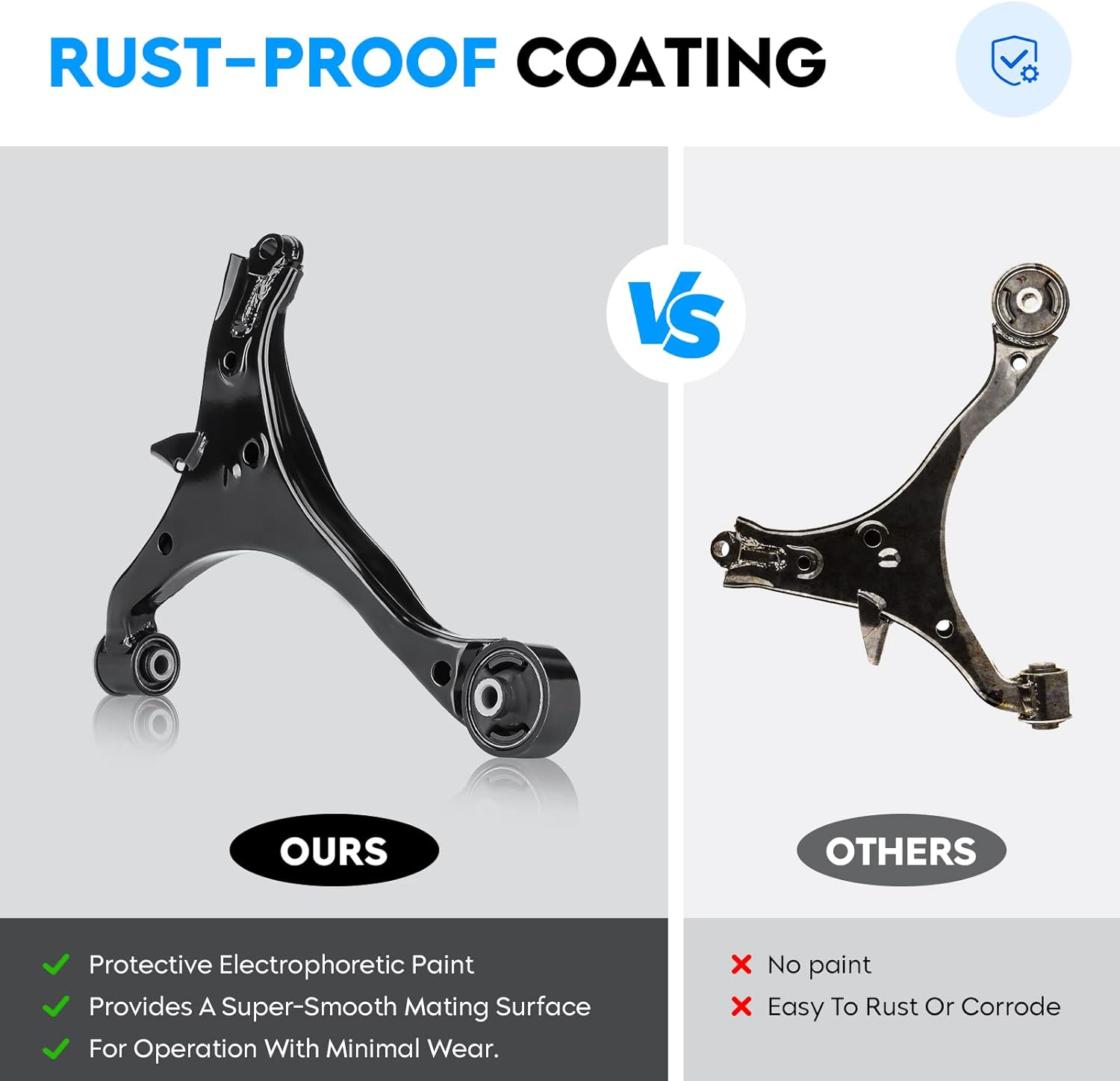 4PCS Front Lower Control Arm & Ball Joint for Honda Civic 01-05 Sedan Coupe, Acura EL 2001-2005 All Models, Suspension Kit K640287 K640288 K90332 image number 6