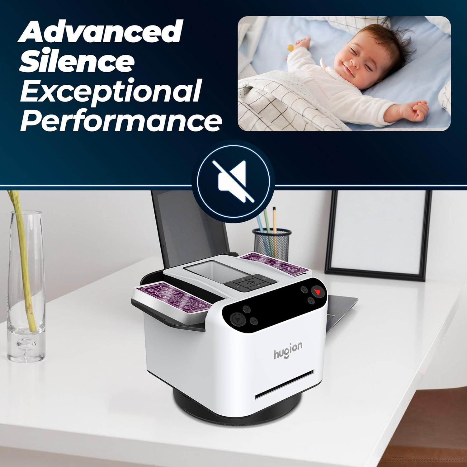 2-In-1 Automatic Card Shuffler and Dealer &ndash; Programmable 360&deg; Card Shuffler Machine with 4 Wireless Remotes &ndash; Supports 12 Players &ndash; Compatible with UNO, Poker, Monopoly, Phase 10, Flip 7 & Board Games image number 3