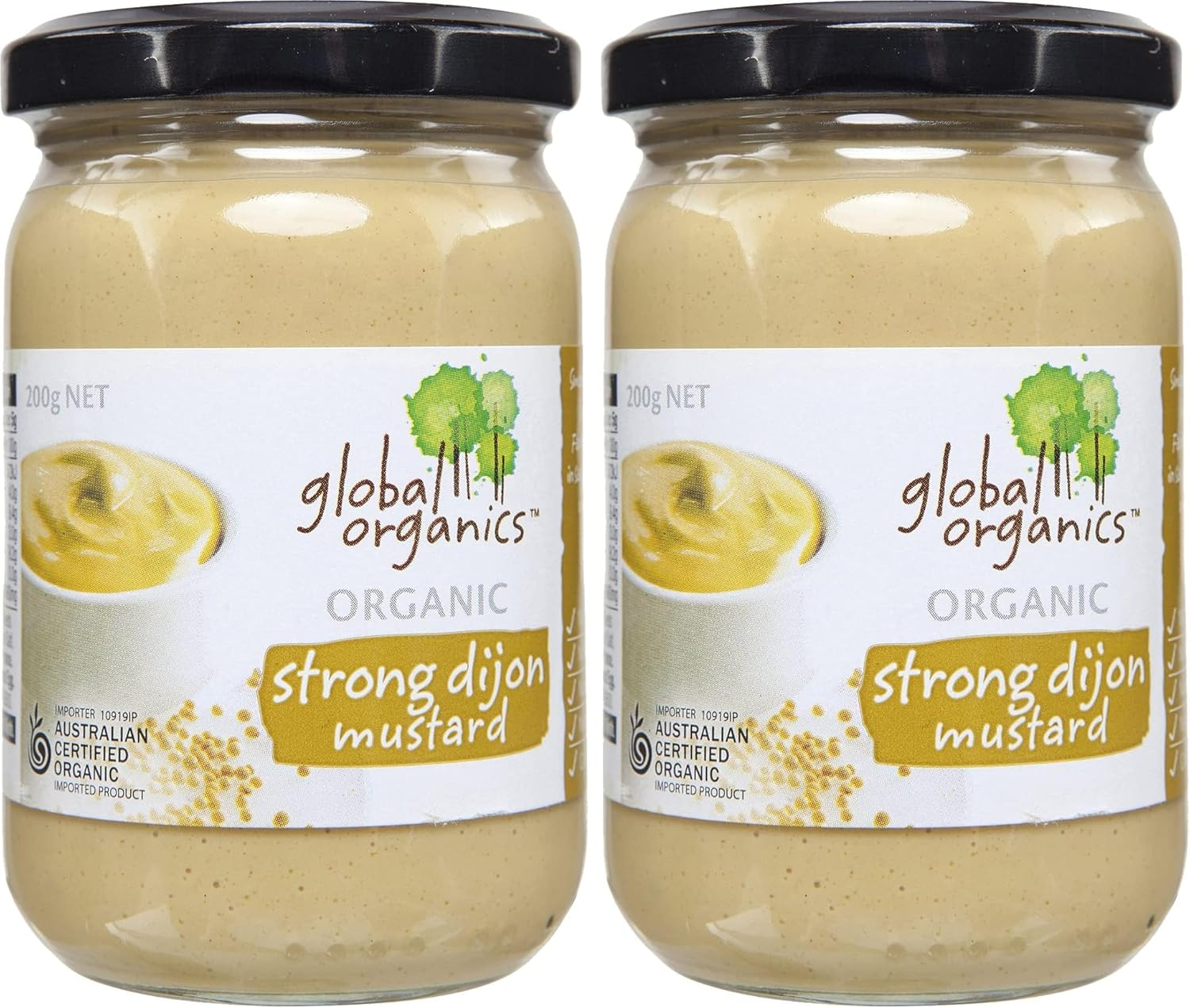 Global Organics Strong Dijon Mustard 200 G