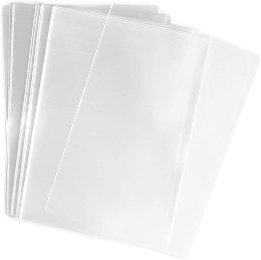 AIRSUNNY 200 Pcs 5-1/2" X 7-1/4" Clear Flat Open-End Cello/Cellophane Bags Good for Bakery, Candle, Soap, Party/Wedding Favors, Cookie Poly Bags, 5X7 Heat Sealable Bags