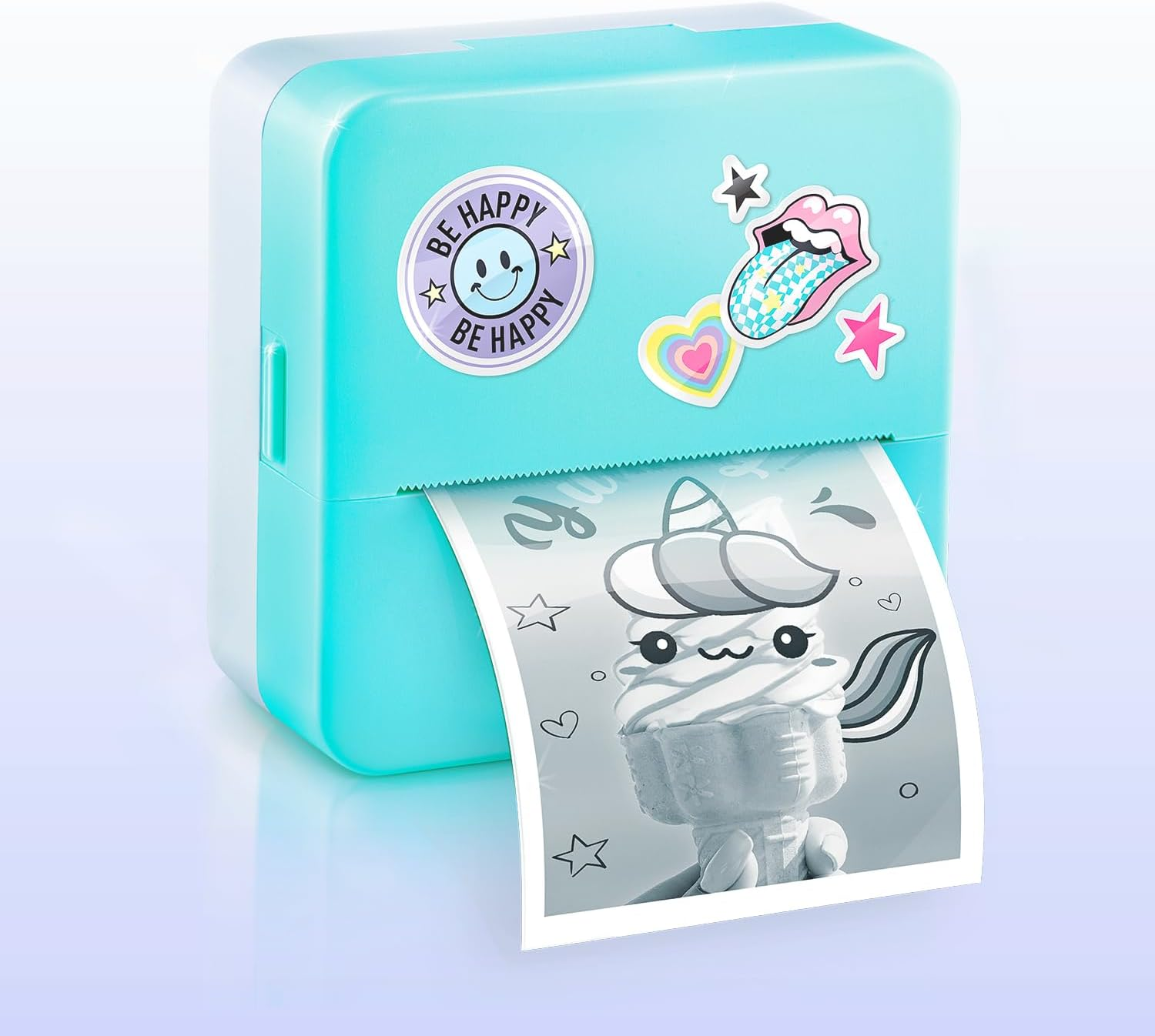 Canal Toys - Photo Creator CLK017 Pocket Printer Set for Smartphone with Markers, Stickers and Thermal Paper Rolls for Instant Printing 1 Portable Printer Blue - Multicolor image number 2