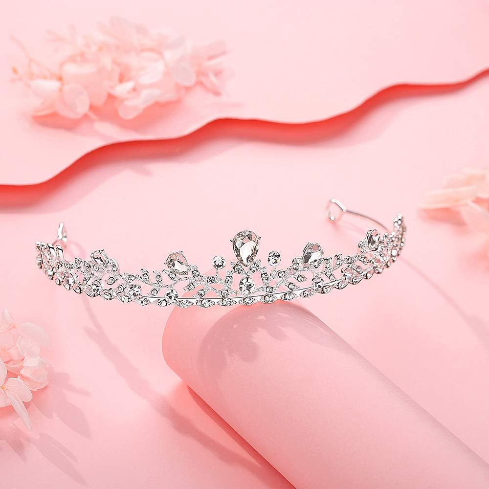 Lovelyshop Royal Crystal Princess Wedding Alloy Tiara Headpiece-Silver