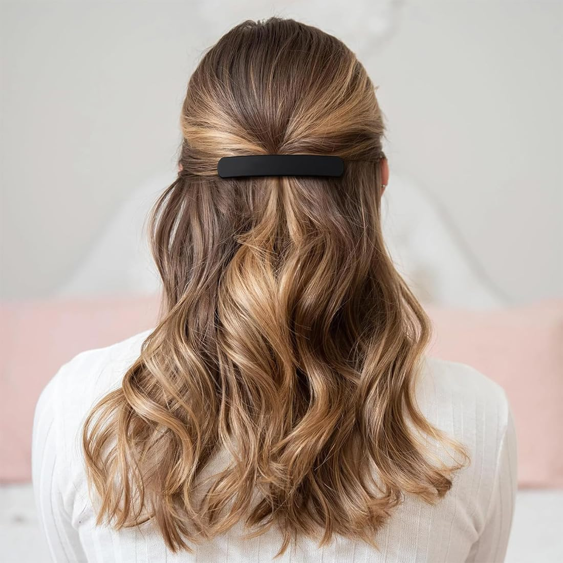 Pack of 6 Hair Clips, French Hair Clips, Women'S Thin Hair, Vintage Hair Clips, Automatic Large Classic Hair Clips for Fine and Medium Thick Hair image number 4