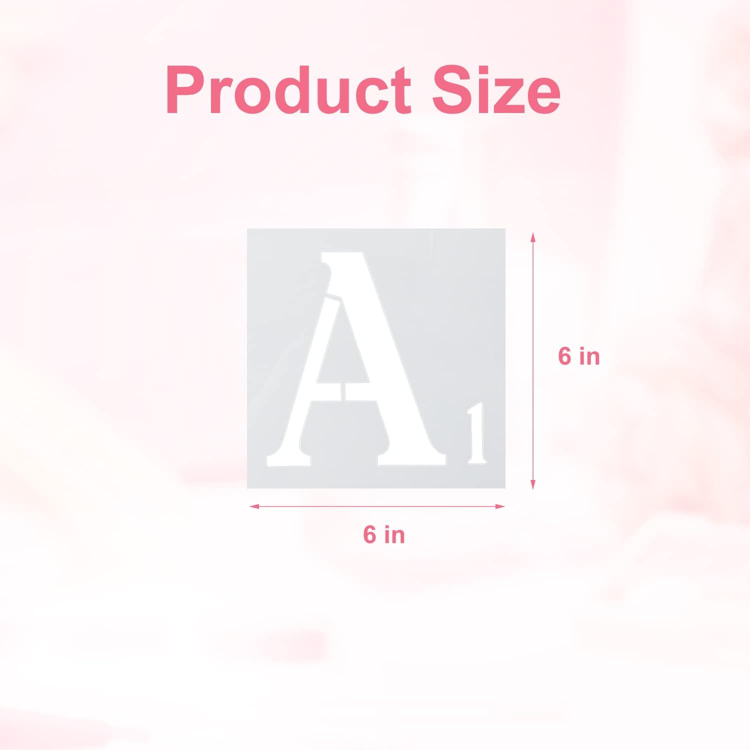 AIEX 27Pcs Stencils, 6 Inch Reusable Plastic Stencils for Painting on Wood Letters and Numbers Stencils Alphabet Stencils for Wall Art Drawing Craft DIY Writing image number 2