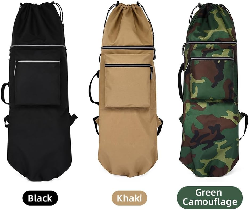 Skateboard Bag Backpack - Night Reflective Adjustable Straps Multi-Pocket for Sports Gear Accessories image number 6