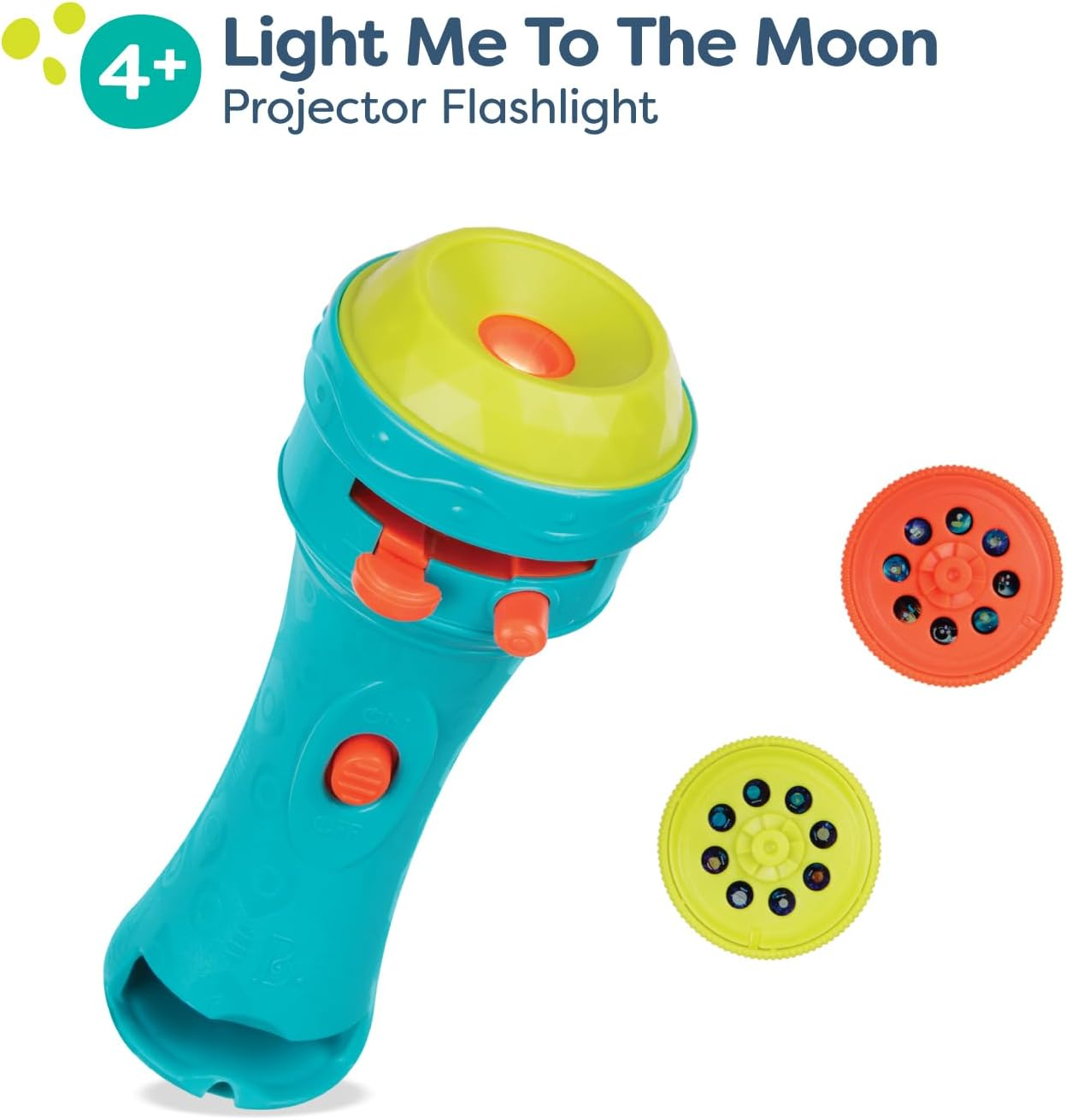 B. Toys by Battat BX1940Z Projector Night-Time Toy for Kids &ndash; 2 Slide-In Space Reels &ndash; Fun Toddler Flashlight &ndash; Light Me to the Moon (Blue) &ndash; 4 Years image number 5