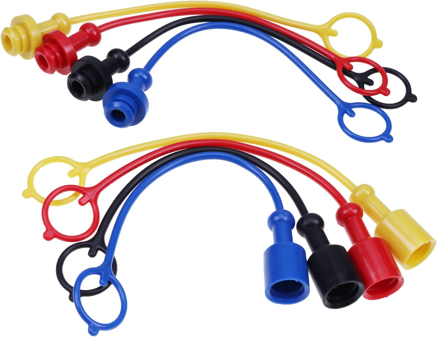 JZGRDN 8PK Hydraulic Quick Coupler Dust Cap & Plug Set Compatible with 1/4" John Deere 54D 60D 1023E 1025R 1026R 2025R 2026R 2032R 2036R 2038R 2305 2320 2720 2520 120R D120 D160 H120 H160 H165 X950R image number 4