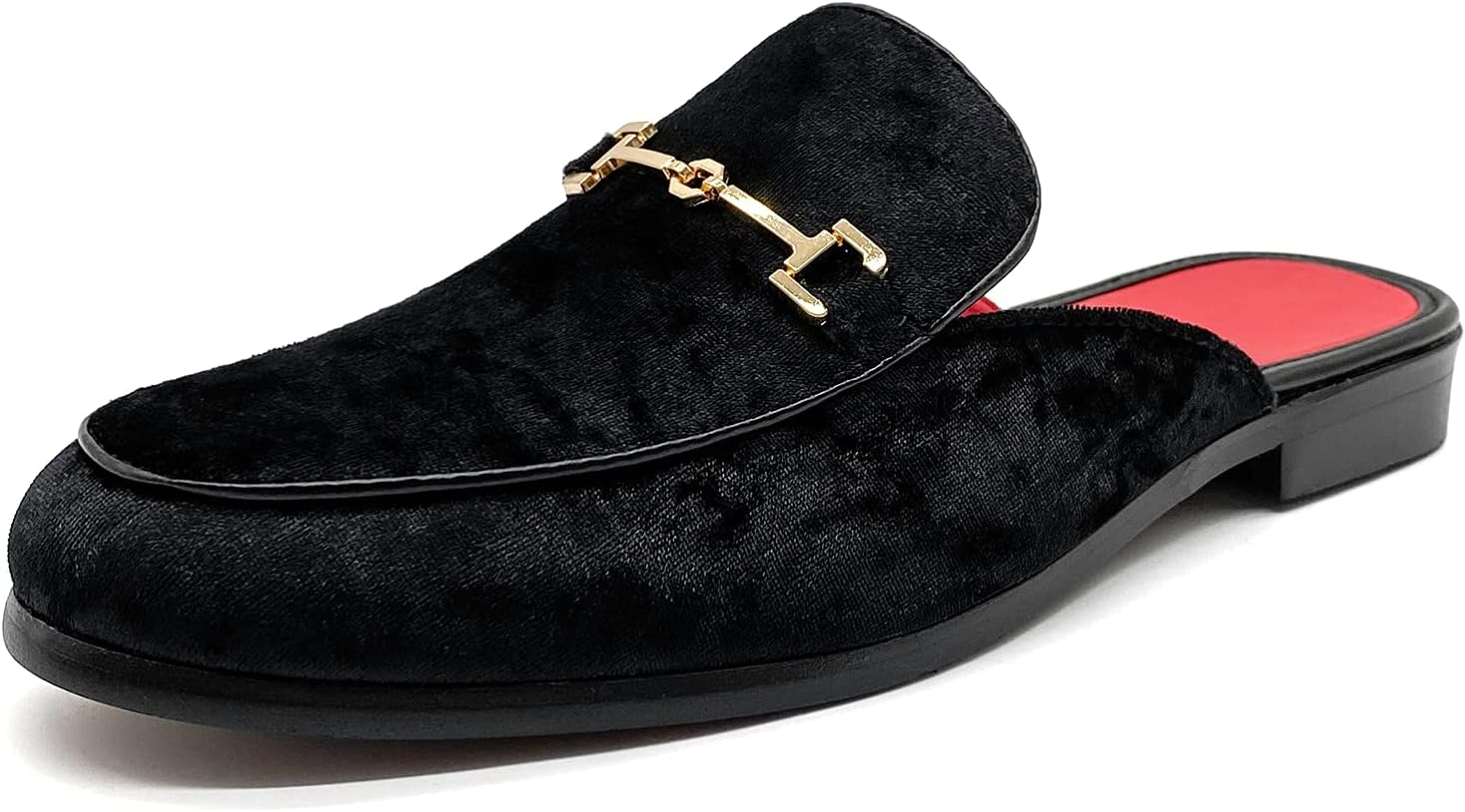 Youxiaoyou Men'S Dress Mule Slippers Suede Slip-On Loafers Velvet Backless Sandals Size 7-13