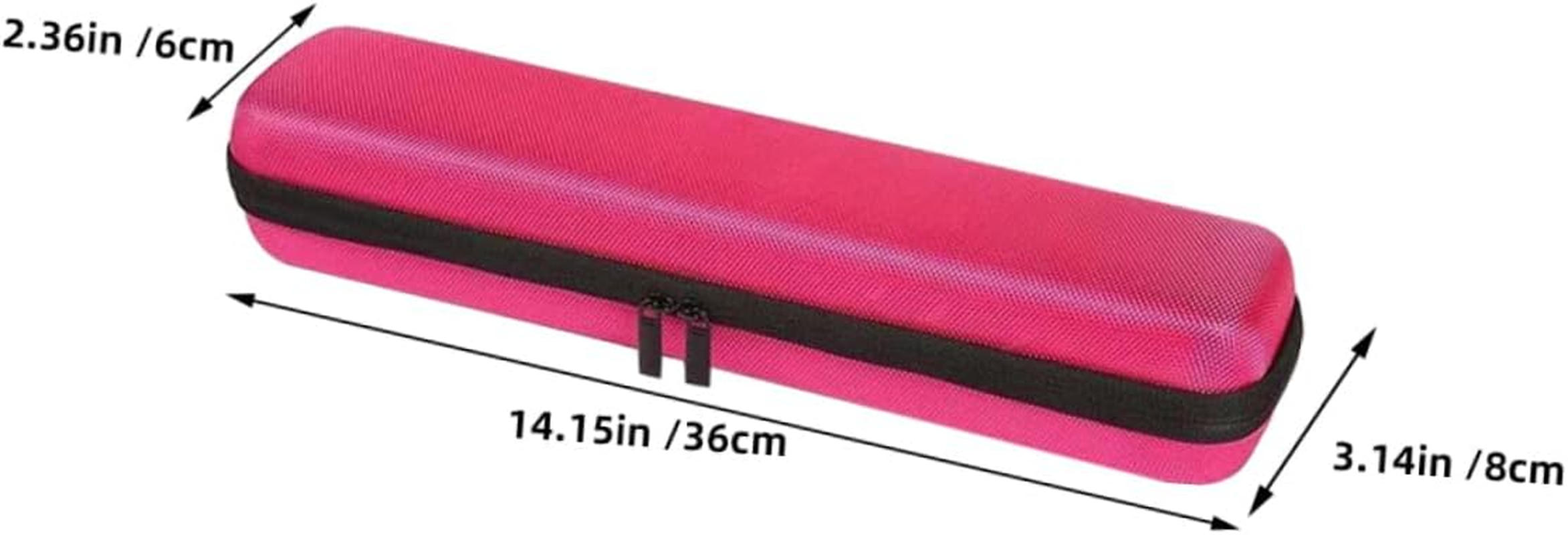 DECOMELODY Hair Straightener Storage Bag Curling Iron Organizer Hard Case for Travel Heat Resistant Properties image number 3