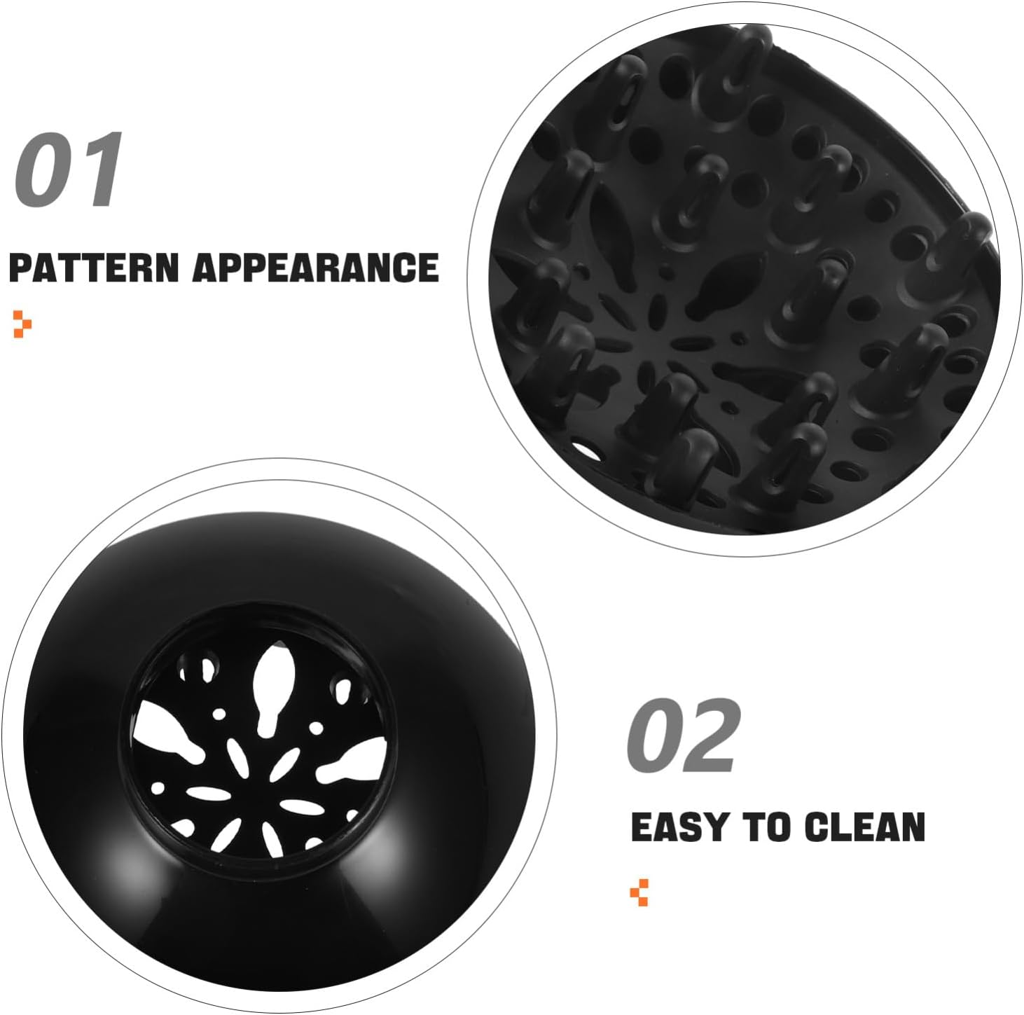 BAZEITFLOW 2Pcs Universal Hair Dryer Diffuser Nozzle Attachments for 4-4.8Cm Nozzle Size for Curly and Wavy Hair Styling image number 4