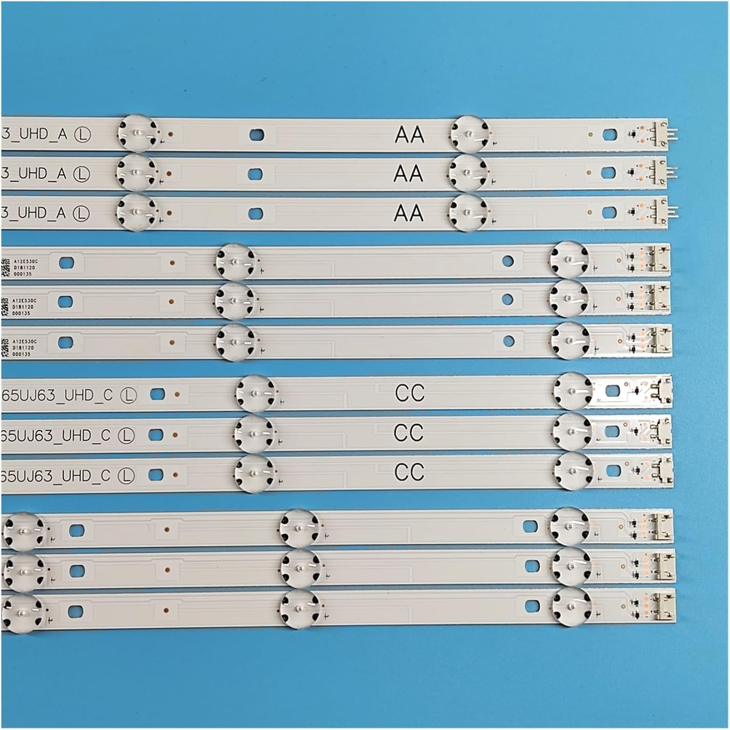 12 Pcs/Set LED Backlight Strip for 65UK6100PLB 65LG63CJ-CA 65UJ6100 65UJ630A 65UJ630Y SSC_65UJ63_UHD_ D 65UJ6300 65UJ630V image number 2