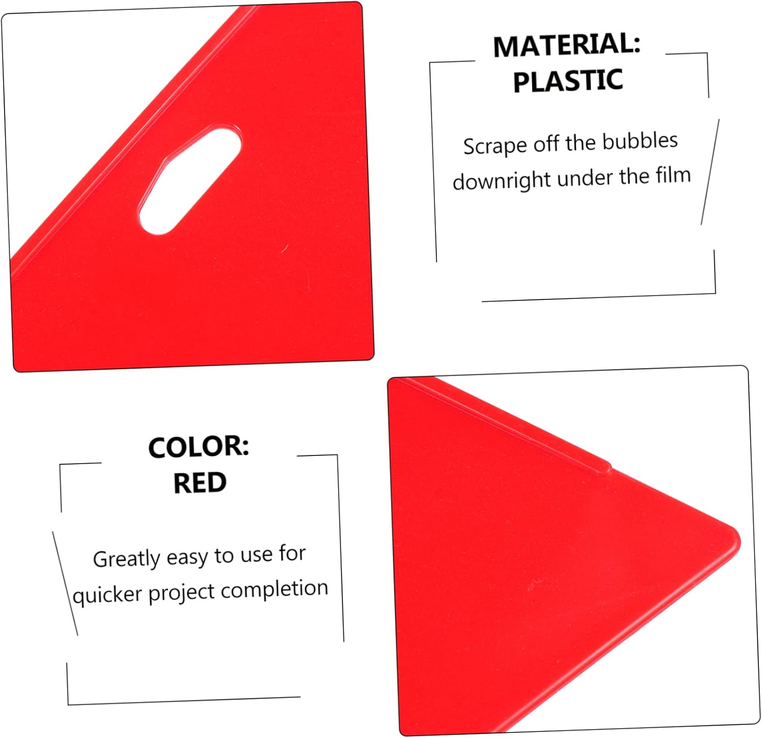 MERRYHAPY 4Pcs Car Window Tint Film Scraper Tool Set Multifunctional Film Installing Squeegees for Automotive Vinyl Wrap and Wallpaper Smoothing Professional Applicator Kit for Car Tint image number 3