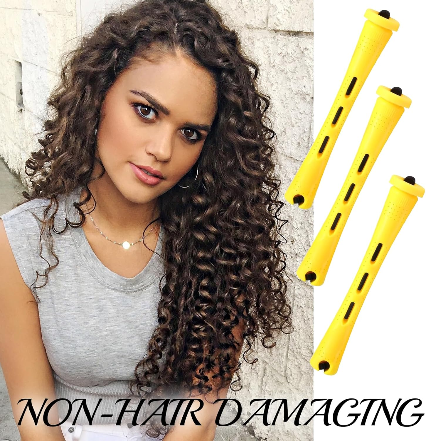 BUOKSLLY Pack of 60 Hair Rollers, Papilots, Perm Set, Complete, Curler Small, 0.28 Inch Hair Roller for Long, Medium Length and Short Hair image number 2