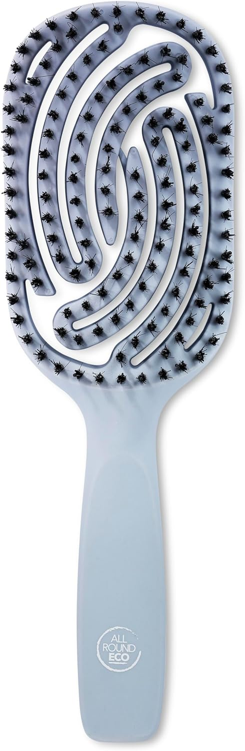 All round Eco, Paddle Vented Smoothing Multi Tufted Hair Brush, 100% Recycled Plastic, Blue image number 1