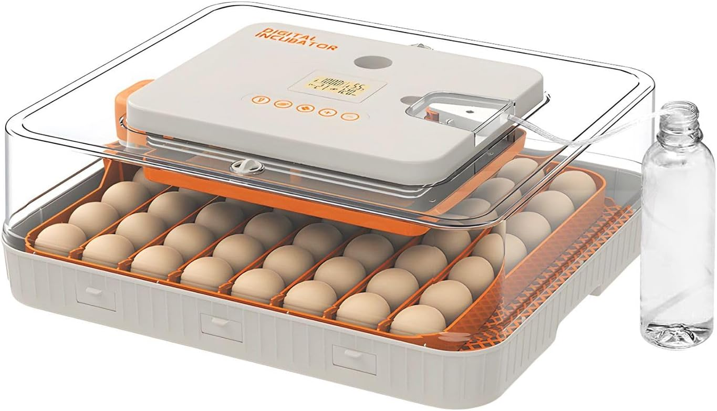 Pet Scene Egg Incubator for Hatcher Breeder, 56-70 Eggs Automatic Hatching Chicken Duck Bird Quail Poultry Auto Turner Stop Humidity Control Water Refill Candling Light image number 1