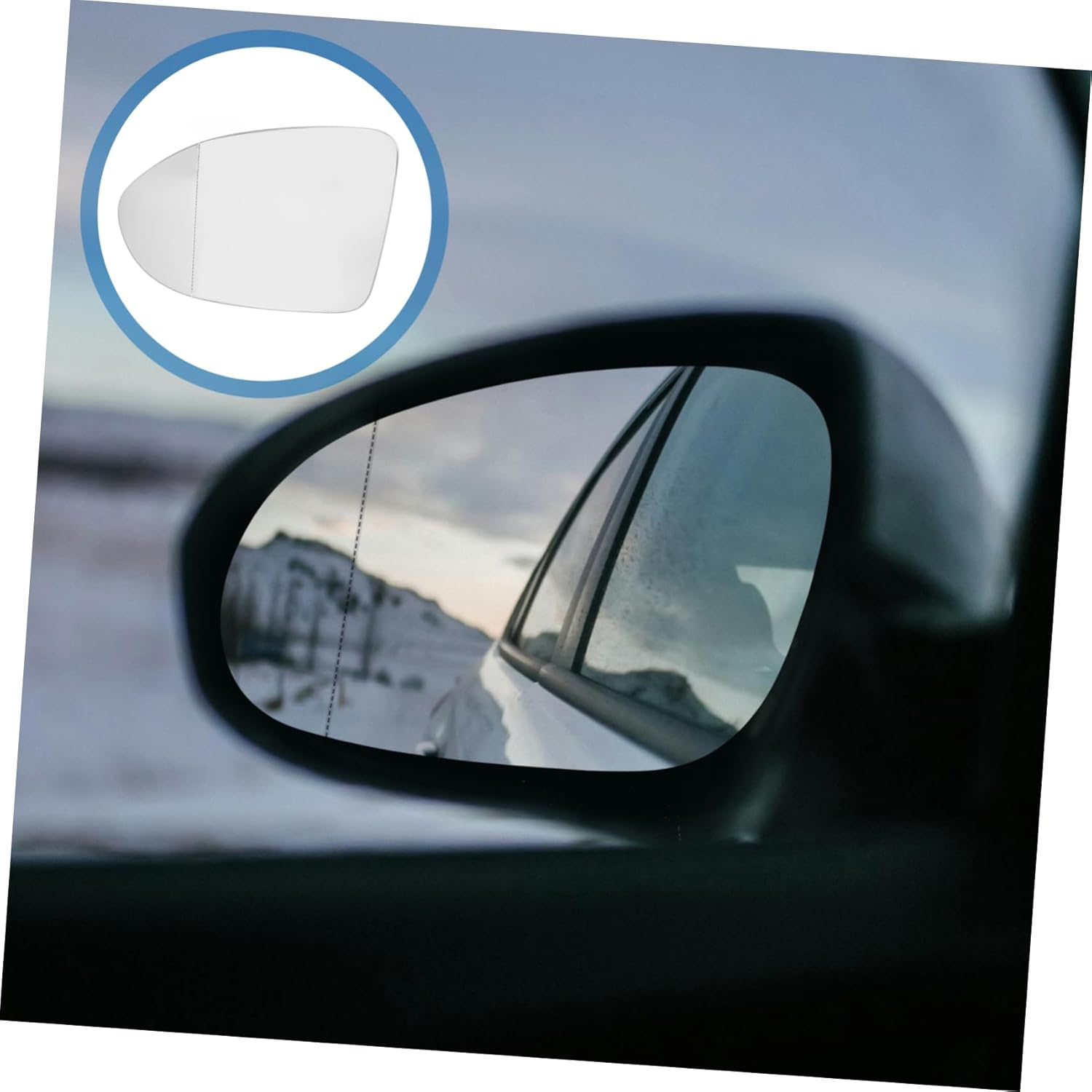 Heated Reflective Lenses for Car Side Mirror Replacement Fits Golf Enhances Rearview Visibility in Rainy Foggy Conditions image number 4