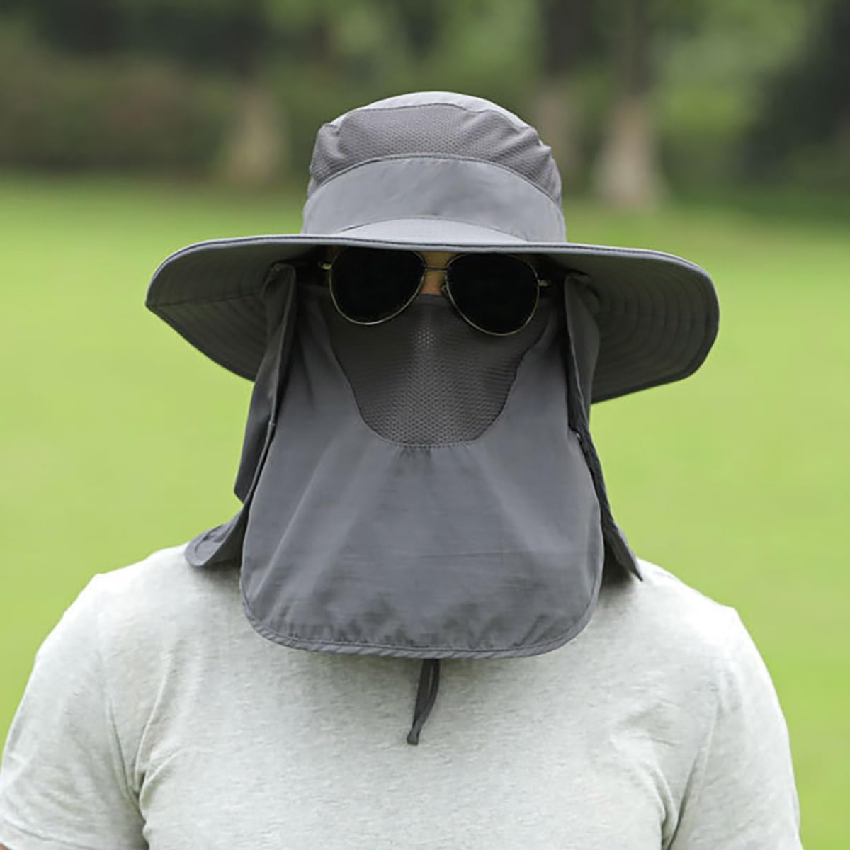 AIMALL 2PCS UPF 50+ Lightweight Breathable Fishing Hat for Men and Women, Adjustable Outdoor Sun Hat with UV Protection and Quick-Dry Fabric image number 5