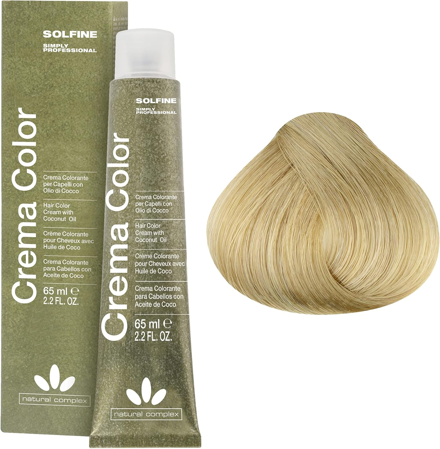 Solfine Crema Color Permanent Hair Color 65 Ml, 30 Neutral Very Light Ash Blonde