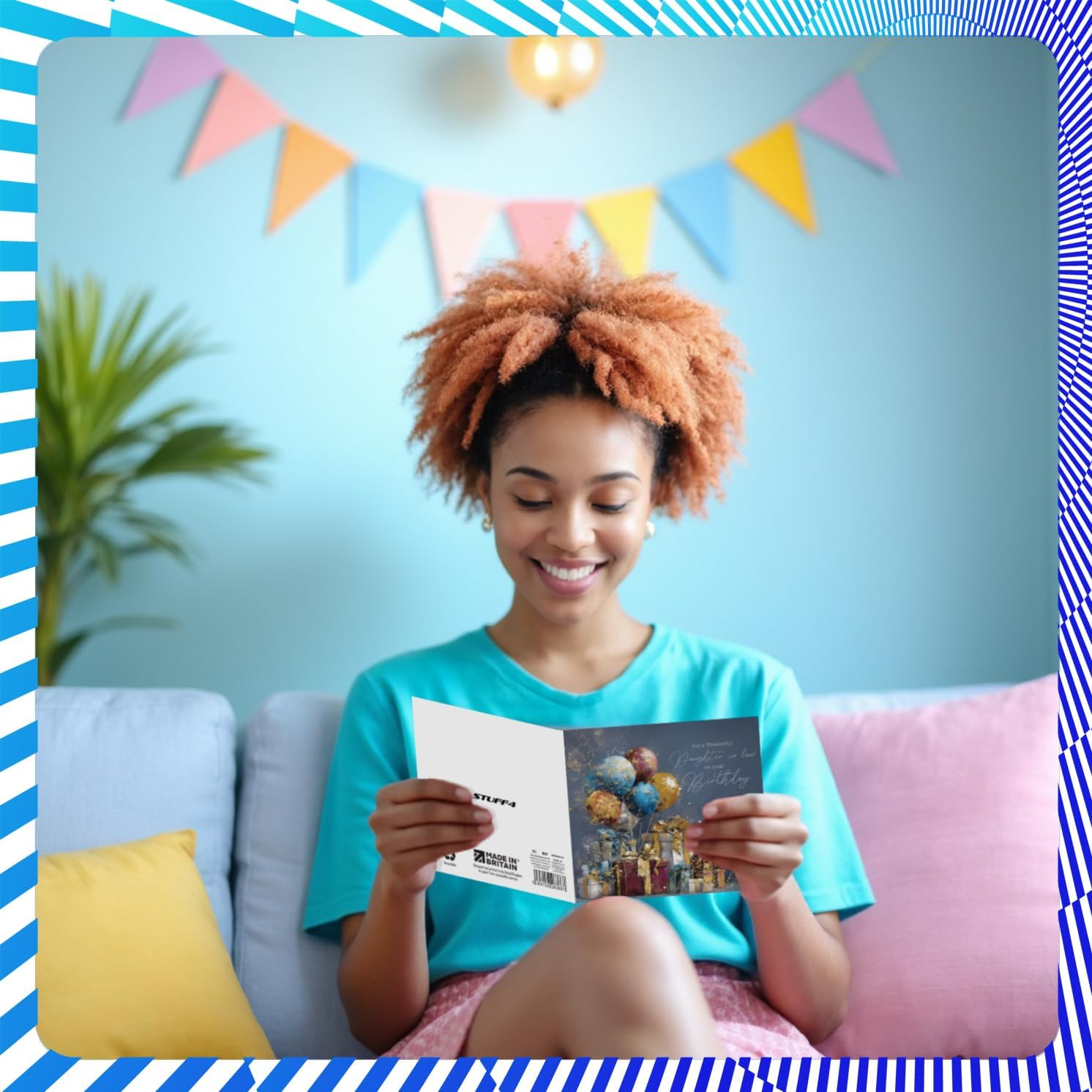 Gold Daughter in Law Birthday Card - Gold Balloons & Presents - Happy Birthday Card for Daughter in Law from Father Dad Mother Mum, 145Mm Golden Balloons & Presents Bday Greeting Cards - Aunt image number 3