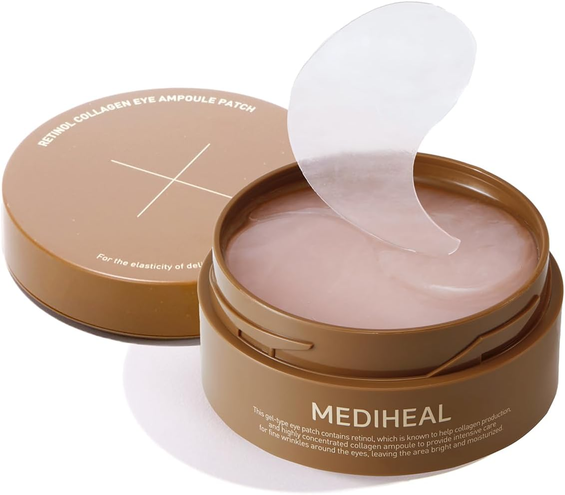 Mediheal Retinol Collagen under Eye Patches - Korean Hydrogel Eye Pads with 95% Retinol & 5 Micro Collagen. Nourishing & Non Irritating Eye Gel Mask. Sealing Cap & Spatula Included. image number 4