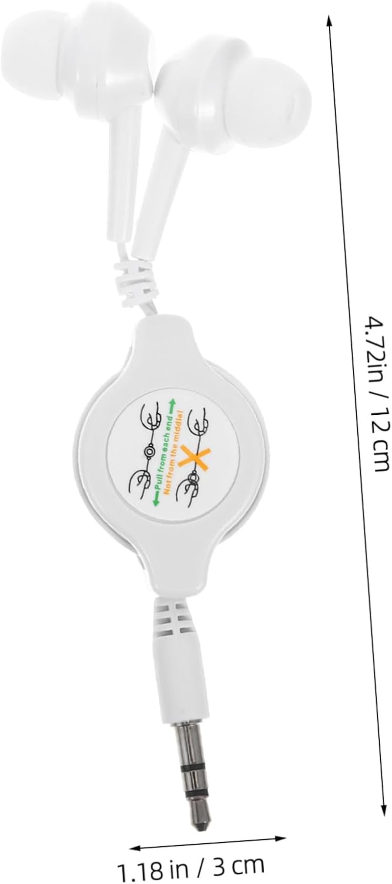 HEATSHAKING Retractable in Ear Headphones Lightweight for CD Players Smart Devices Comfortable Cushions Portable Design for Gym Daily image number 4