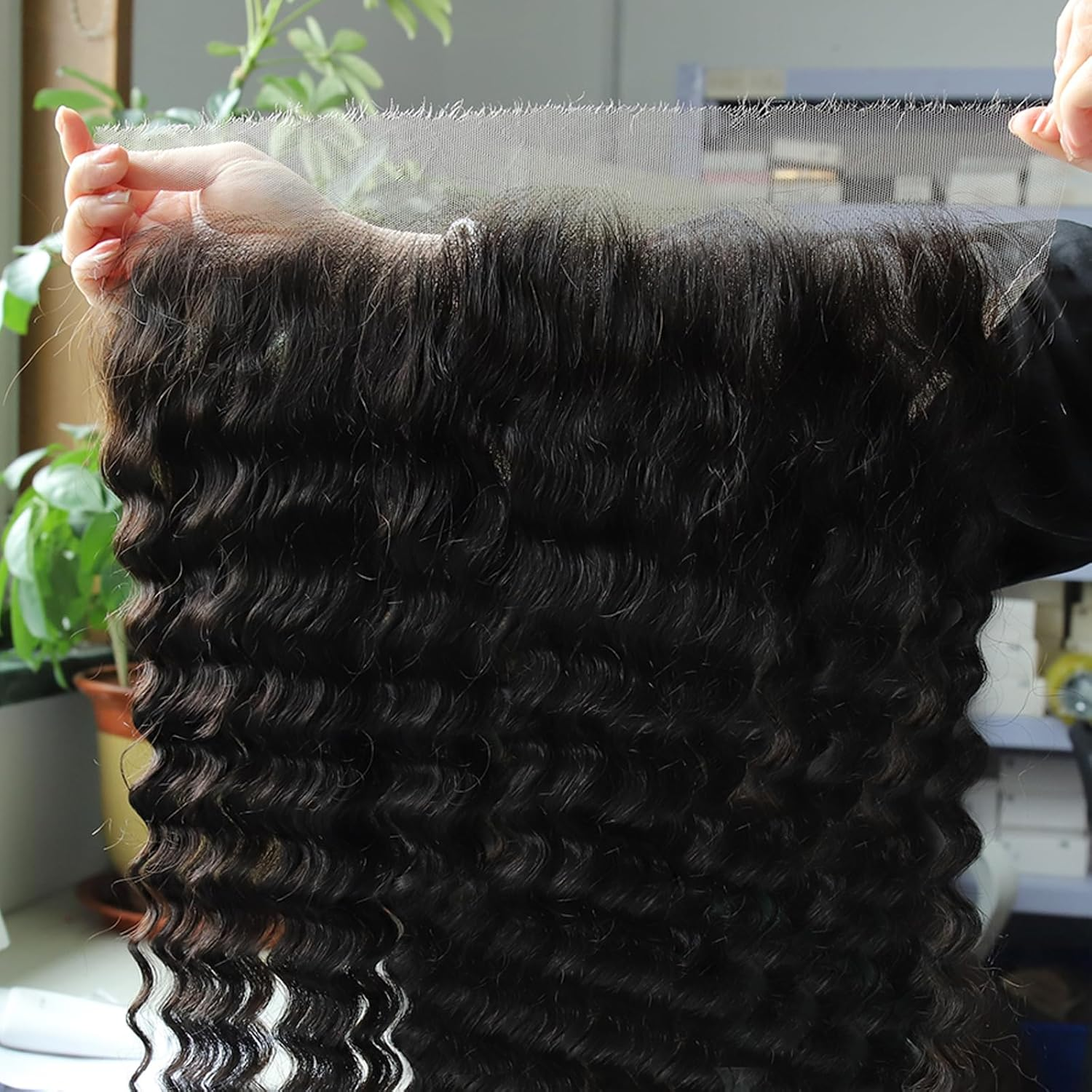 BEEOS Deep Wave 13X6 SKINLIKE Real HD Lace Frontal, Vivid Pre-Plucked Hairline Bleached Knots 0.10Mm Ultra-Thin Invisible HD Lace Human Hair Frontal 12 Inch