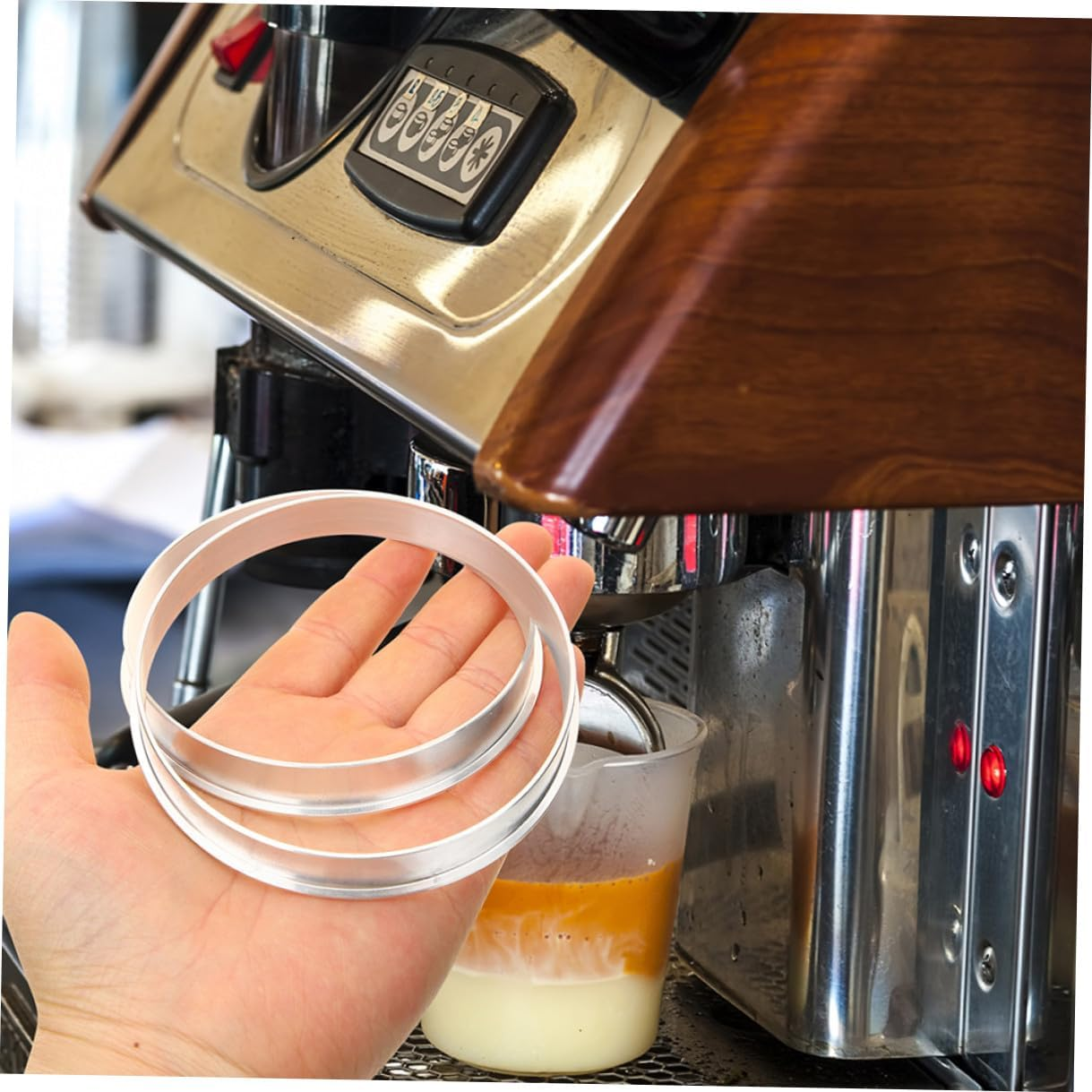 MUCKLILY Aluminum Cup Ring for Automatic Cup Sealer Machine Sealing Ring Accessory for Milk Tea and Coffee Shops Efficient Compact Design image number 2