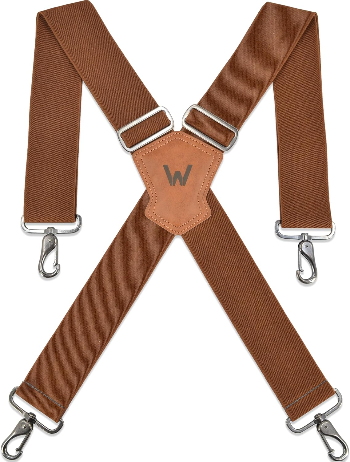 WELKINLAND Heavy-Duty 2Inch-Wide Full-Elastic Work Suspender for Jeans
