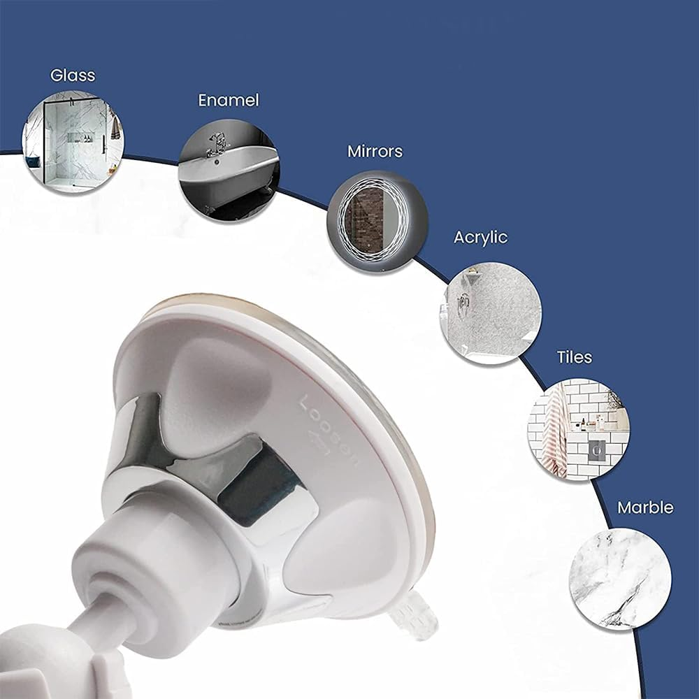 Shower Mirror Fogless， Shower Mirror, 360 Degree Rotating round with Suction，Shatterproof Shower Mirror Fogless for Shaving，Mirrors, Bathroom Mirror, Bathroom Accessories image number 3