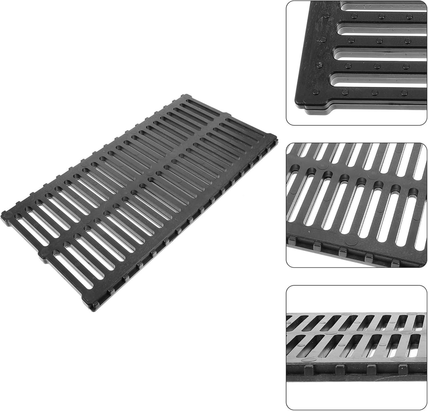 CAXUSD Outdoor Drain Grate Plastic Trench Cover Replaceable Sewer Accessory for Urban Drainage Sturdy and Easy to Install Thickness image number 4