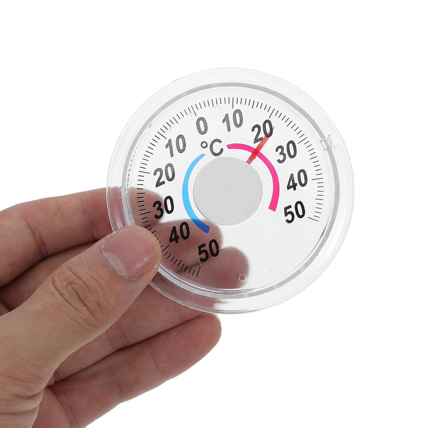 Yardenfun 4Pcs round Plastic Wall Temperature Gauge with Easy-Read Dial for Indoor Outdoor Use Accurate Pointer Thermometer for Home Garden Patio Office Monitoring Installation image number 2