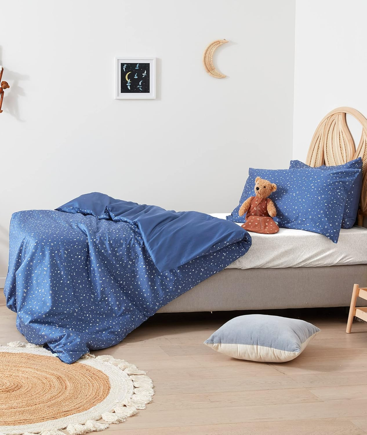 Ergopouch Single Organic Cotton Quilt Cover with Pillow Case, Night Sky - Berries image number 4