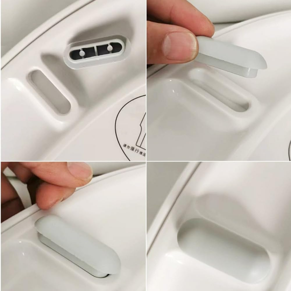20 Pcs Toilet WC Seat Buffers Universal Toilet Bumper Cushioning Pads Toilet Seat Bumper Noise Dampening Bumpers Gasket Toilet Seat Buffer Set (White)