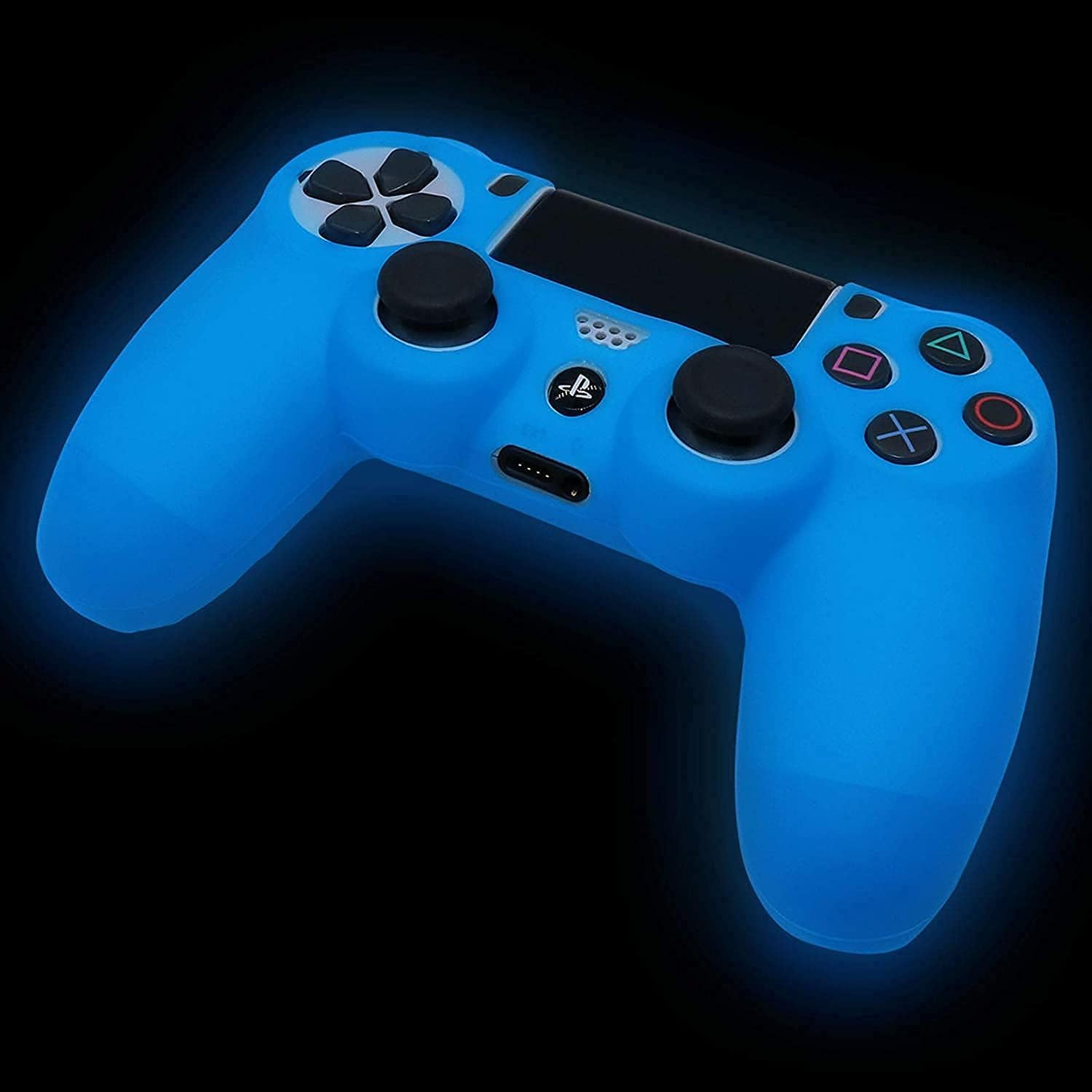 Khxriypha Controller Skin Silicone Grip in Dark Protective Case Compatible with Ps4/Slim/Pro Controller -White