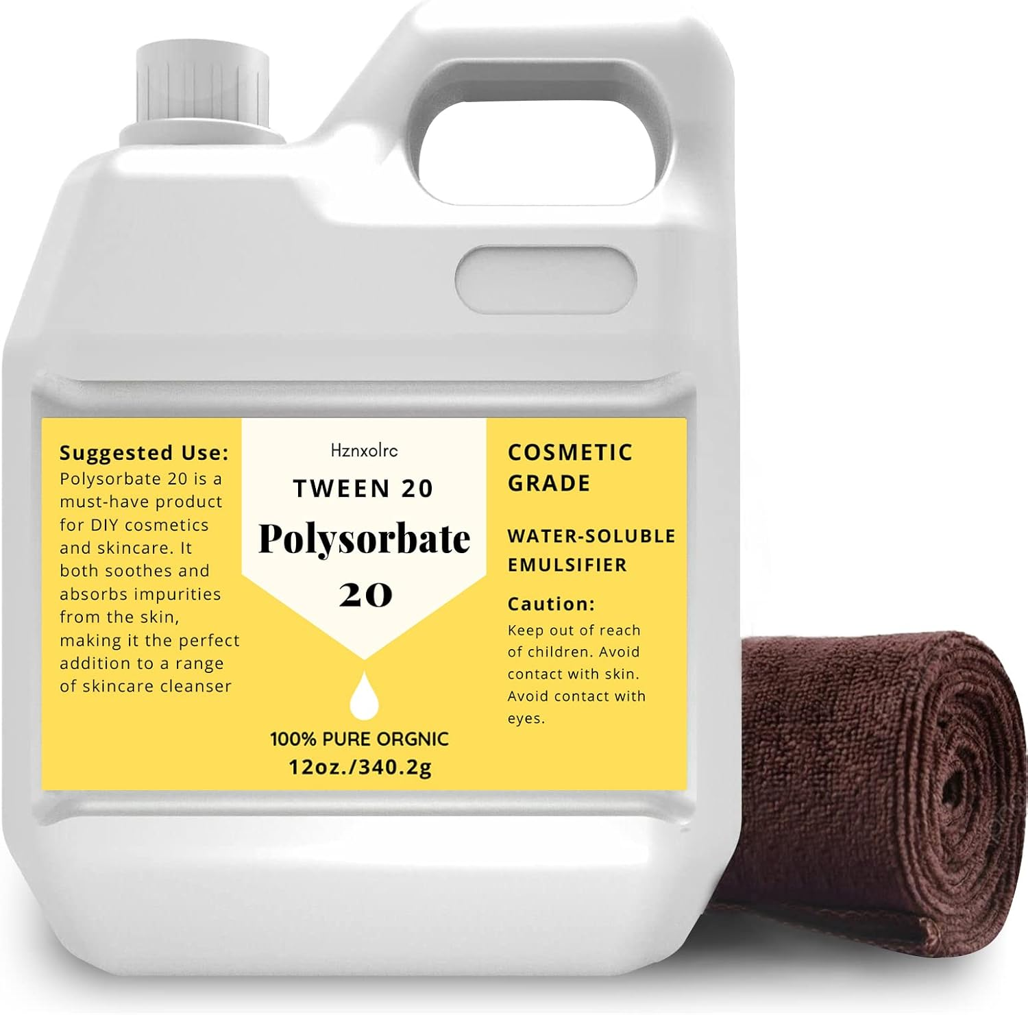 12 Oz Polysorbate 20 Emulsifier, Premium Polysorbate 20 (TWEEN 20) Liquid, 100% Pure, Cosmetics Grade, Gentle on Skin, Suitable for Making Lotions, Shampoos, Body Washes, Makeup Removers and More image number 3