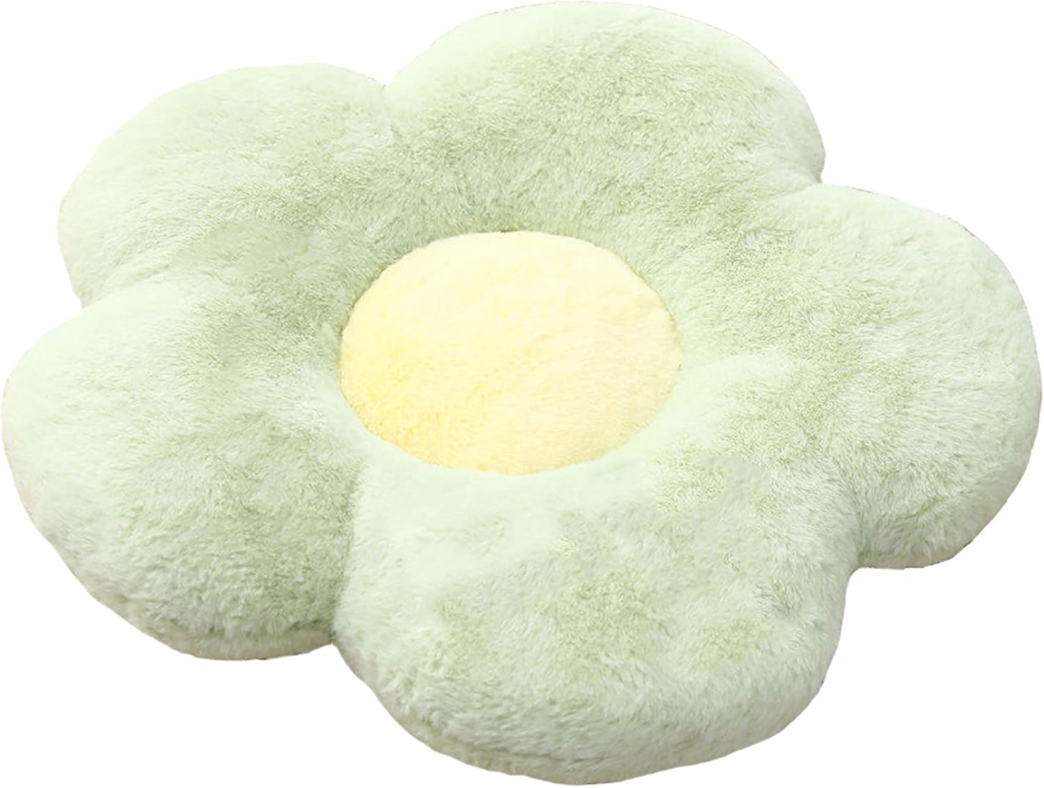 YILANLAN Cute Flower Cushion Plush Floor Pillow Casual Comfortable Pillow Office Living Room Bed Decoration Cushion Simple Room Decoration (40Cm, Yellow)