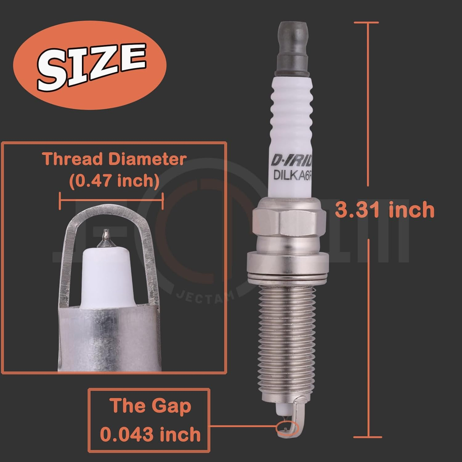 Jectam Iridium Spark Plug 4 PCS 22401-JD01B FXE20HR11 Compatible with 2007-2012 Altima 2007-2016 Cube Micra Nv200 Rogue Sentra Versa image number 5