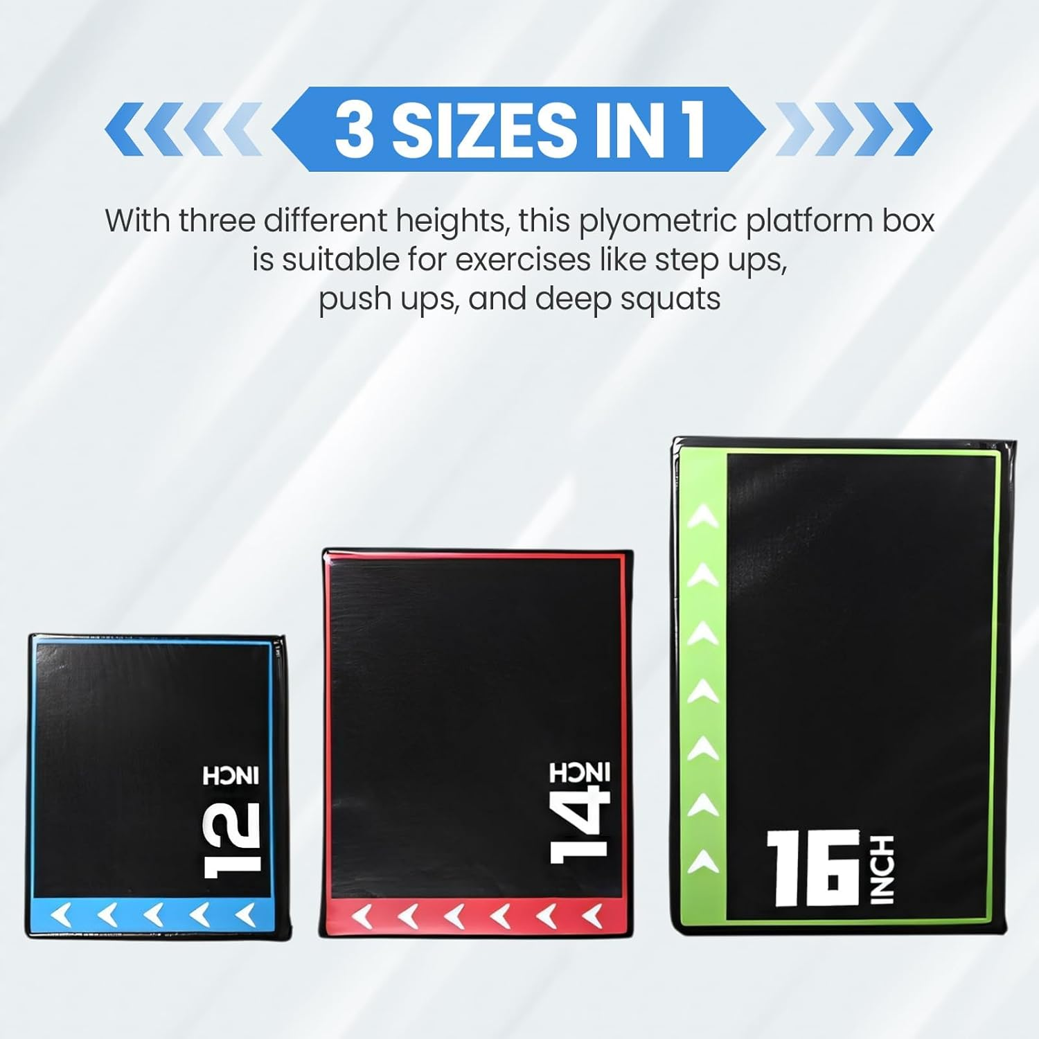 Jump Box, Step up Box, Plyometric Jump Box, Heavy Duty Versatile Plyo Box, Agility Box for Jumping Workout Skipping Lunges Squats image number 1