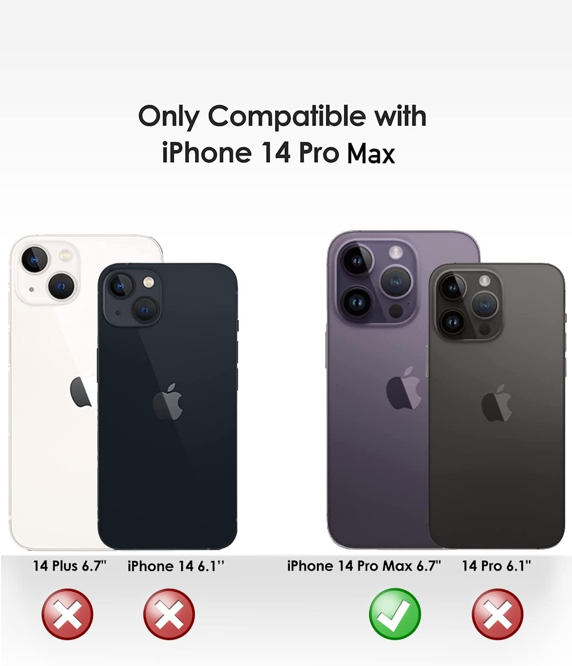 NO MESS Sydney Iphone 14 Pro Max Genuine Pebbled Leather Case Compatible with Magsafe，Mobile Phone Case Handcrafted,Slim Back Cover (Black) - Black image number 6