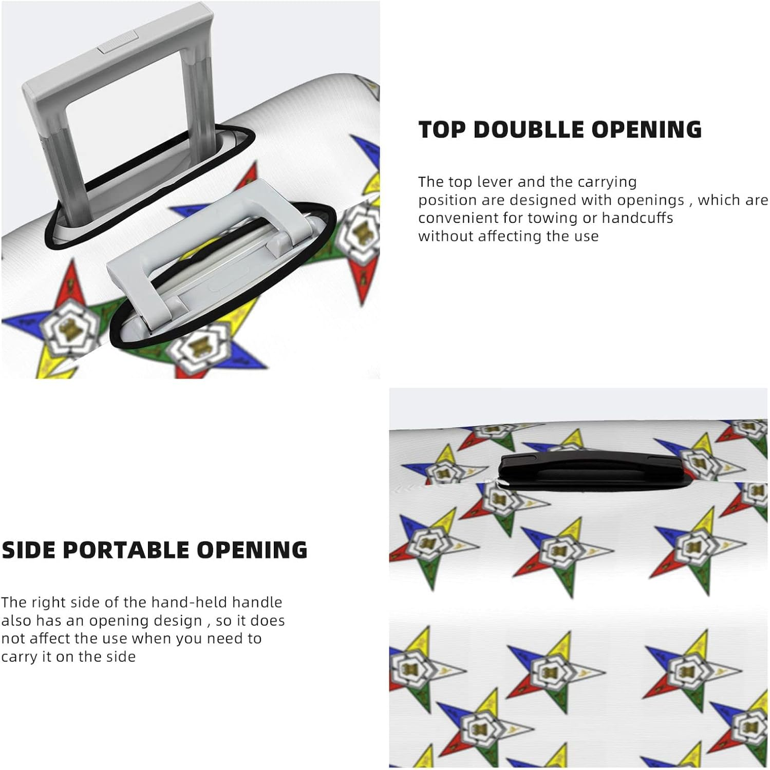 Stars Eastern Stars Luggage Cover Anti-Scratch Suitcase Protector Fits 18-32 Inch Luggage image number 4