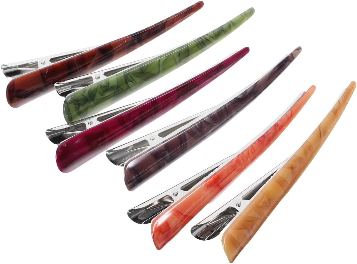 6Pcs Hair Clips Strong Feather Hair Clip Acrylic Hair Clips (Assorted Colour 2) image number 4