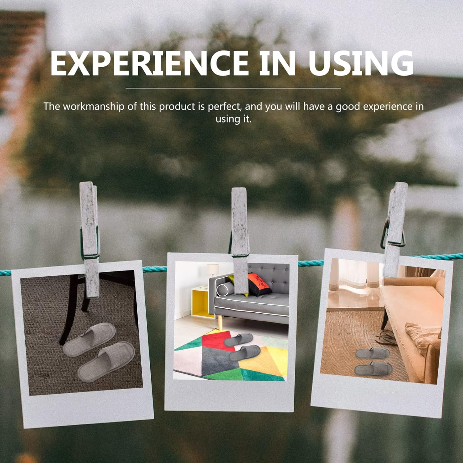 10Pairs Disposable Travel Slippers Slip Indoor Slippers Cotton for Guest Convenient Use at Home Hotel image number 4