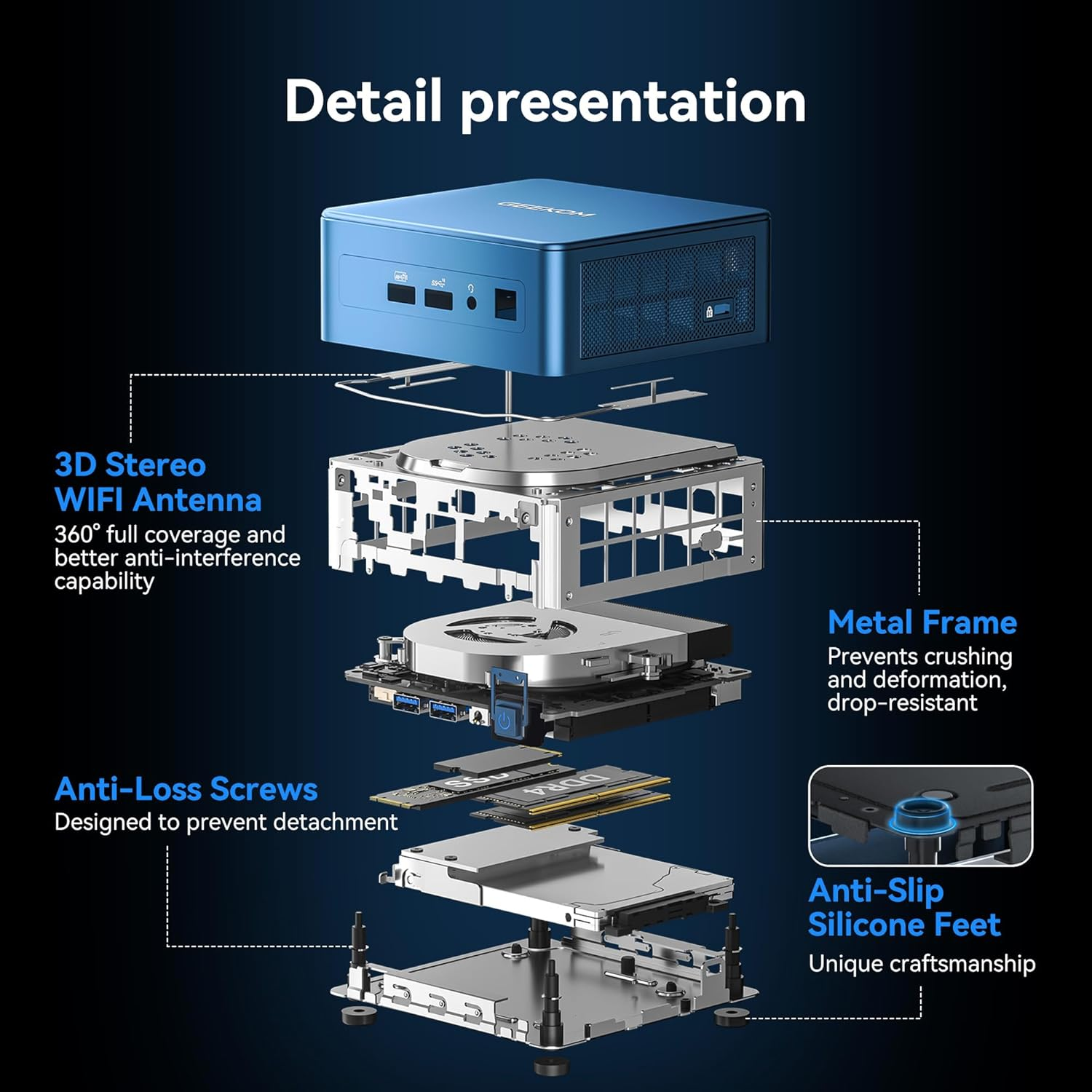 GEEKOM IT12 Mini PC with 12Th Gen Intel I5-12450H NUC 12 Mini Computers, 16GB DDR 512GB Nvme Gen4*4 SSD Windows 11 Pro/Wi-Fi 6E/BT 5.2/USB 4.0/2.5G LAN/8K (3-Year Quality Support) image number 3
