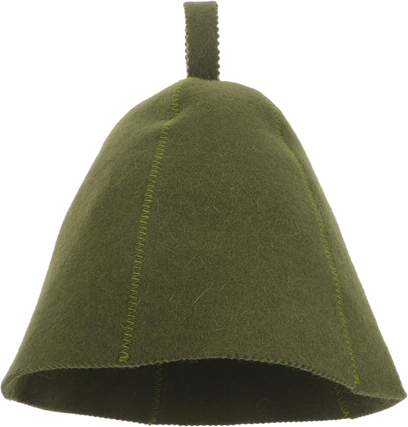 PAMINGONO Wool Sauna Hat and Shower Cap for Bathhouse Use, Green Felt Wool Material, Water Absorption Heat Insulation, Household Bath Accessories, Large Comfortable Sauna Hat