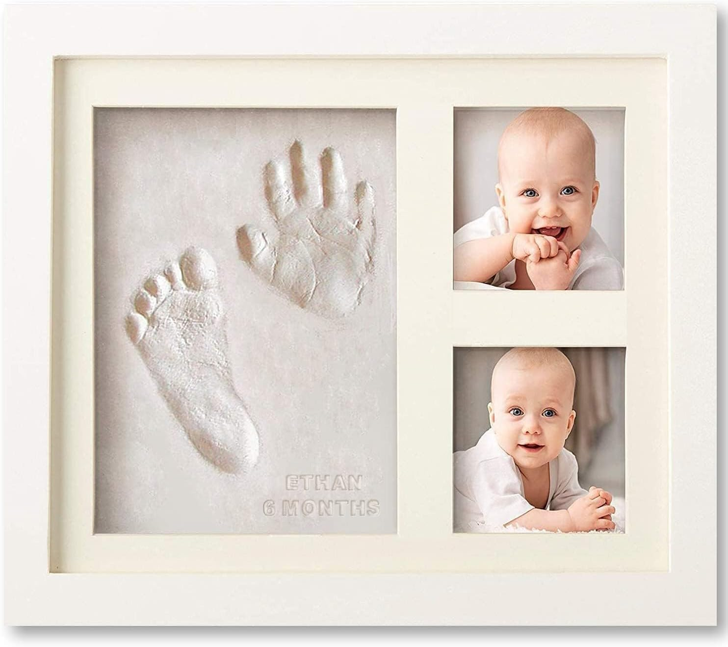 Baby Footprint Kit, Baby Foot and Hand Print Kit, Baby Keepsake Frame, Nursery Pictures Frames, Hand Print Mold Kit, New Mom Gifts, Baby Newborn Essentials Must Haves, Baby Shower Gifts image number 6