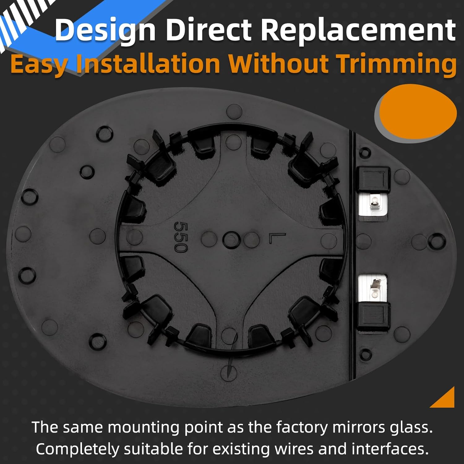 LOIYLLEN Left Side Mirror Replacement for Mini Cooper 2007 2008 2009 2010 2011 2012 2013 2014 2015 - Left Side Mirror Glass, Rear View Mirrors Glass with Power Heated image number 1