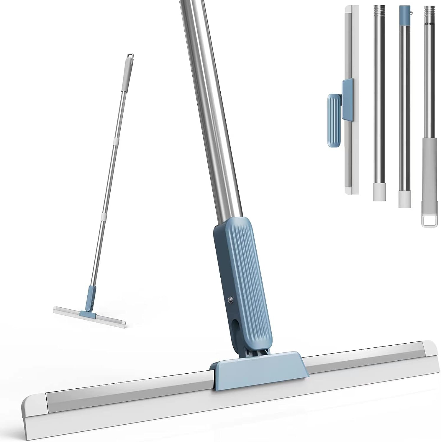 Floor Squeegee, 43.5Cm（17 Inch） Multifunction Squeegee Sweeper Quick Drying Water and Dust Remover Silicone Scraper Broom for Floor, Glass Wiper Squeegee image number 4