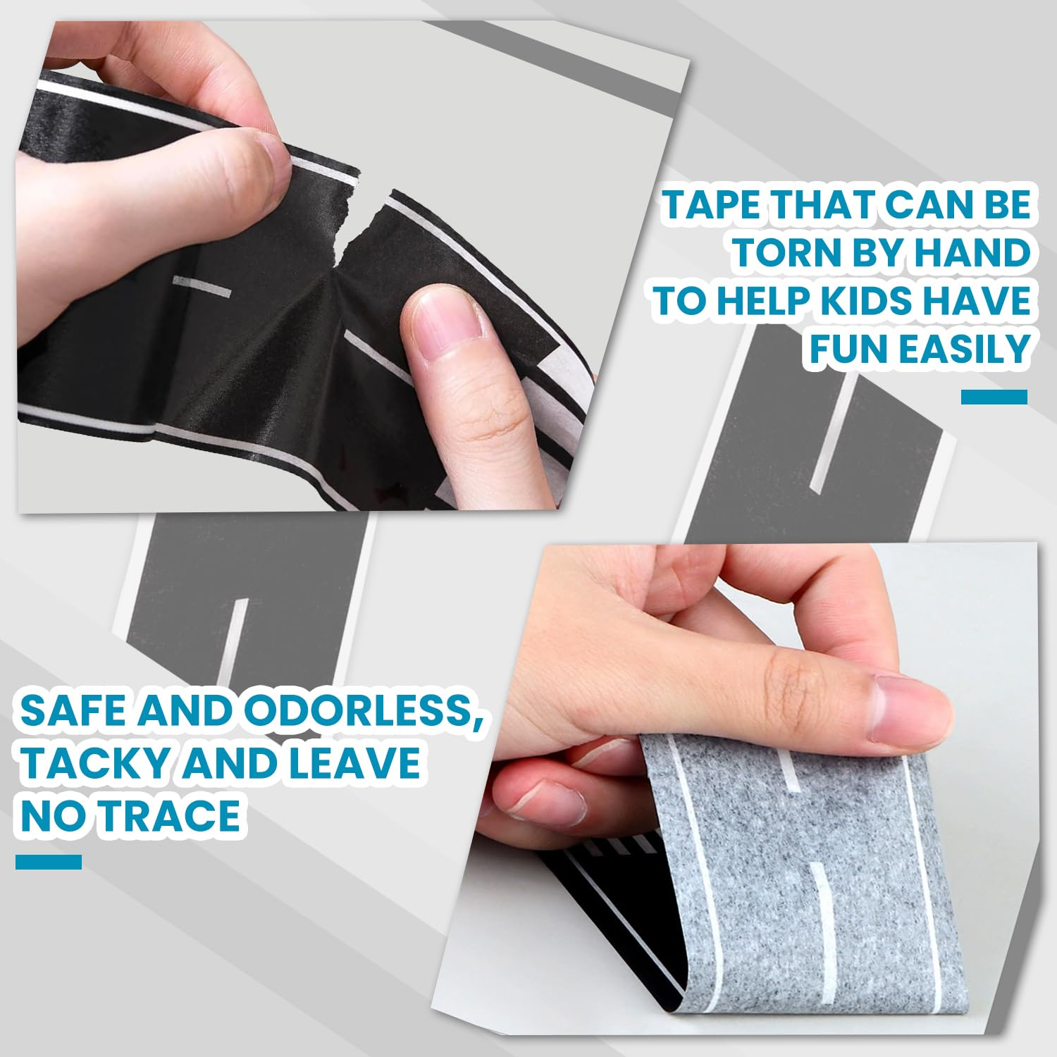 WALWAL Road Railway Tape for Toy Cars Track Trains, Perfect for Preschoolers and Elementary Kids Boosts Creativity(2Pcs) image number 3